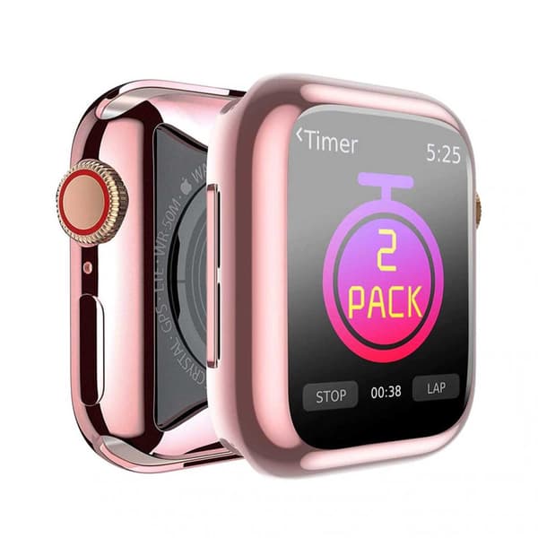 Heltäckande Apple Watch 1/2/3 Skal Skärmskydd Rosa 38mm