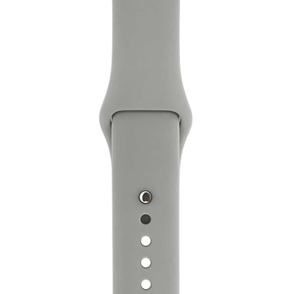Grå Apple Watch 1/2/3/4/5/6/7/8/SE Klockarmband Silikon 38/40/41