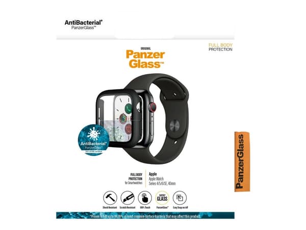 PanzerGlass™ | Helkropp - Skärmskydd för smart klocka - Black-edition | Apple Watch 4/5/6/SE (40 mm)