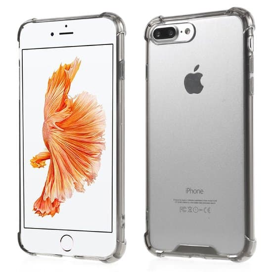 iPhone 7/8 Plus STötfångare Fodral TPU + Akryl - Läpinäkyvä svart