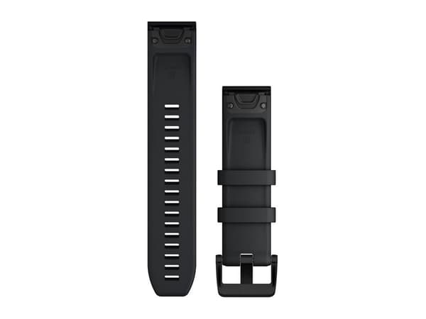 Garmin QuickFit - KlocKräm för smart klocka - svart, black hardware - för Approach S62; D2; fenix 5; fenix 5; fenix 6; fenix 7; Forerunner 945, 965;