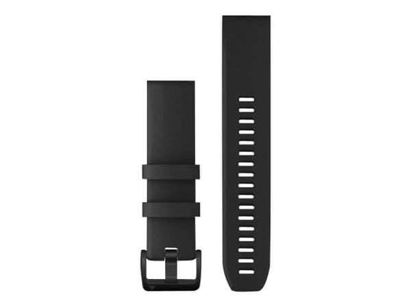 Garmin QuickFit - KlocKräm för smart klocka - svart, black hardware - för Approach S62; D2; fenix 5; fenix 5; fenix 6; fenix 7; Forerunner 945, 965;