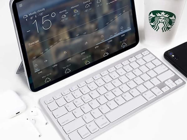 Slimmat Bluetooth-tangentbord – Kompatibelt med iPad, PC & Mac