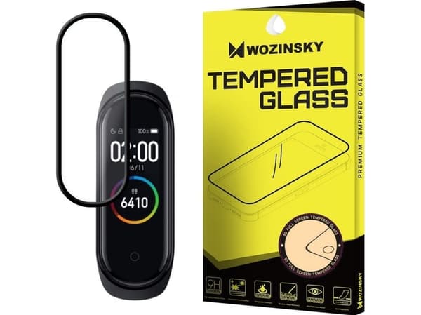 Wozinsky Wozinsky Super Slitesterk Full Lim Herdet Glass Full Skjermbeskytter med Frame Case Friendly Xiaomi Mi Band 4 / Mi Band 3 Transparent Univer
