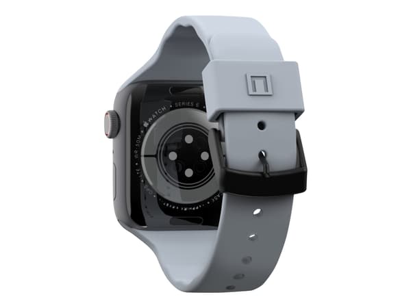 [U] Apple Watch Band 45mm/44mm/42mm, Series 7/6/5/4/3/2/1/SE - Aurora Soft Blue - KlocKräm för smart klocka - antimikrobiell - softblå - för Apple Wa