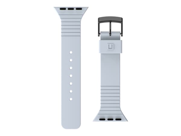[U] Apple Watch Band 45mm/44mm/42mm, Series 7/6/5/4/3/2/1/SE - Aurora Soft Blue - KlocKräm för smart klocka - antimikrobiell - softblå - för Apple Wa