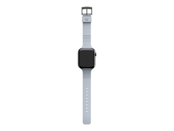 [U] Apple Watch Band 45mm/44mm/42mm, Series 7/6/5/4/3/2/1/SE - Aurora Soft Blue - KlocKräm för smart klocka - antimikrobiell - softblå - för Apple Wa