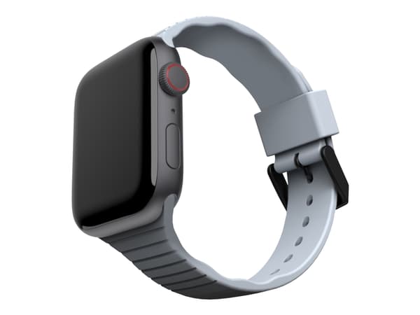 [U] Apple Watch Band 45mm/44mm/42mm, Series 7/6/5/4/3/2/1/SE - Aurora Soft Blue - KlocKräm för smart klocka - antimikrobiell - softblå - för Apple Wa