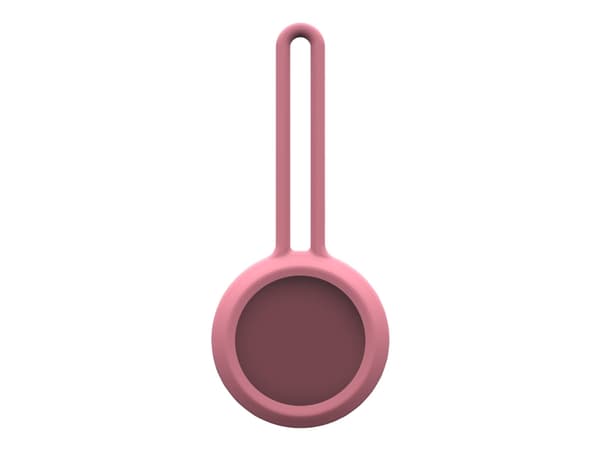 [U] Protective Case for Apple AirTag with Loop - DOT Dusty Rose - Ögla för anti-förlust Bluetooth-tagg - matt rosa - för Apple AirTag