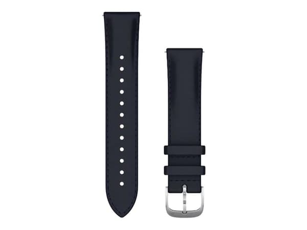 Garmin Quick Release Band - Klokkestropp for smart armbåndsur - 125 - 190 mm - navy with silver hardware - for Approach S40; Forerunner 245, 55, 645;