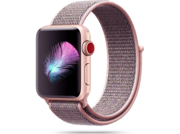 Tech-Protect TECH-PROTECT NYLON APPLE WATCH 1/2/3/4/5/6 (38/40MM) PINK SAND
