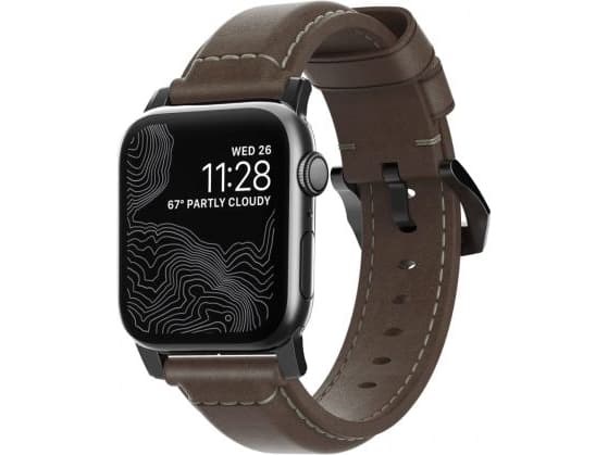 Nomad NOMAD Strap Traditional Leather Brown 38mm/40mm Connector Black