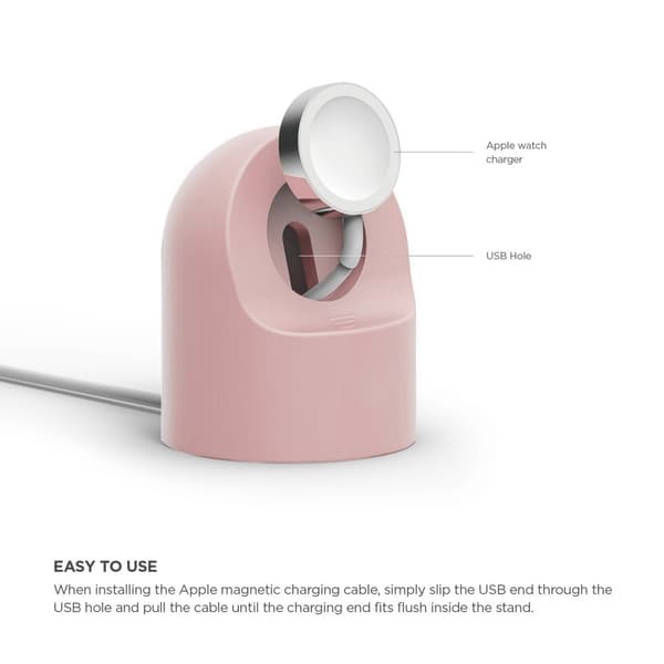 Laddningsställ Apple Watch Rosa