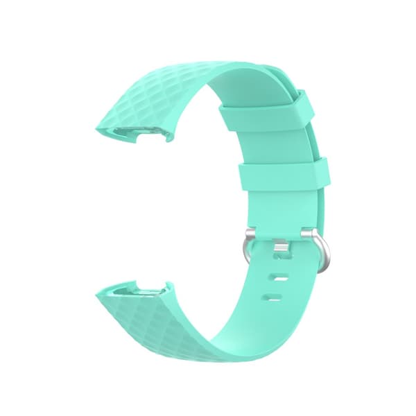 Silikonarmband Till Fitbit Charge 3/4 Cyan