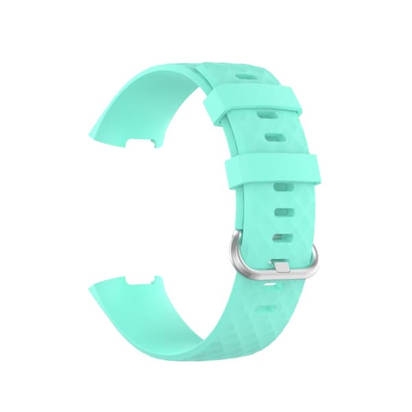 Silikonarmband Till Fitbit Charge 3/4 Cyan