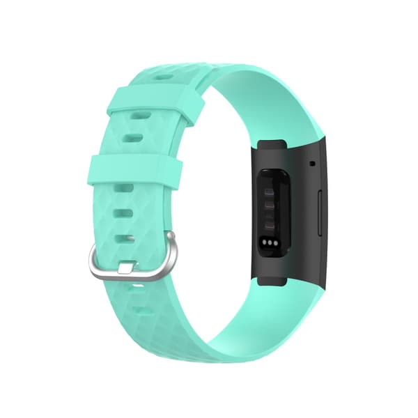 Silikonarmband Till Fitbit Charge 3/4 Cyan