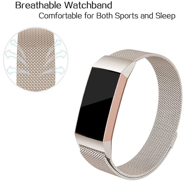 Milanese Loop Armband Fitbit Charge 3/4 Champagne Gold