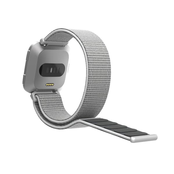 Nylonarmband Fitbit Versa/Versa 2 Silver