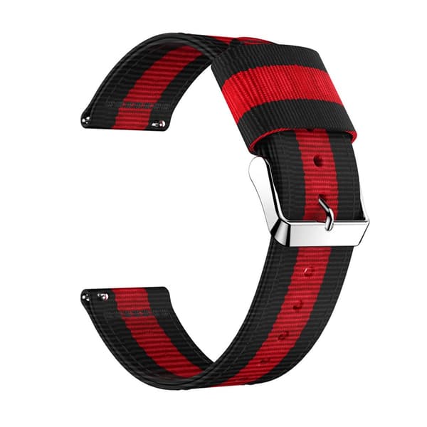 Nylonarmband Fitbit Versa/Versa 2 Svart/Röd