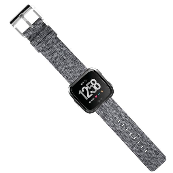 Canvasarmband Fitbit Versa/Versa 2 Grå
