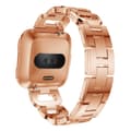 Miniatyrbild 2 av 4: Rhinestone Metallarmband Fitbit Versa/Versa 2 Rose Guld