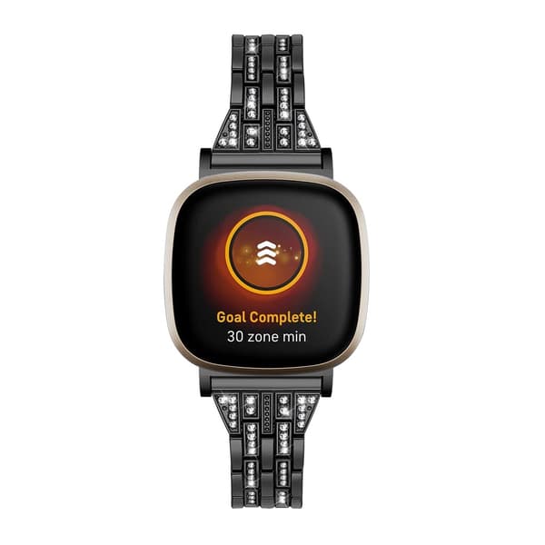 Dual Rows Bracelet Fitbit Versa 3/Sense Svart