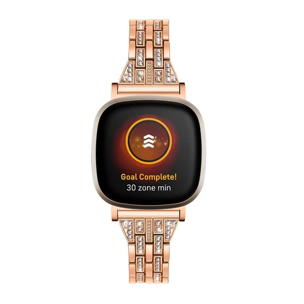 Dual Rows Bracelet Fitbit Versa 3/Sense Rose Guld