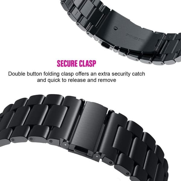 Metallarmband Huawei Watch GT/GT 2 46mm/GT 2 Pro Svart