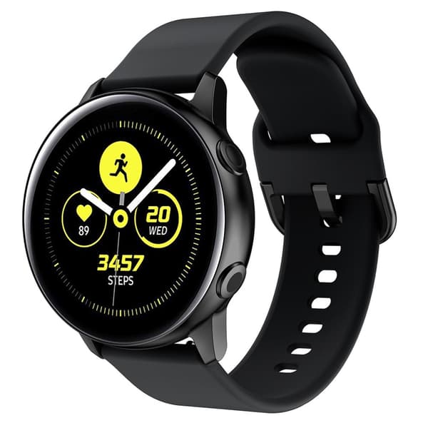 Soft Silikonarmband Samsung Galaxy Watch Active Svart Soft Silikonarmband Samsung Galaxy Watch Active Svart