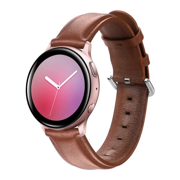 Äkta Läderarmband Samsung Galaxy Watch Active Brun