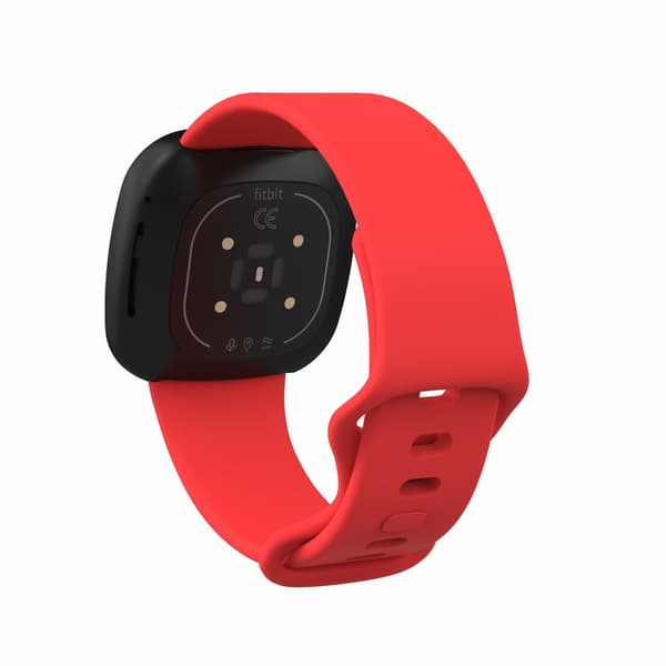 Silikonarmband Fitbit Versa 3/Sense Röd