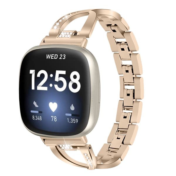 Rhinestone Kristallarmband Fitbit Versa 3/Sense Guld