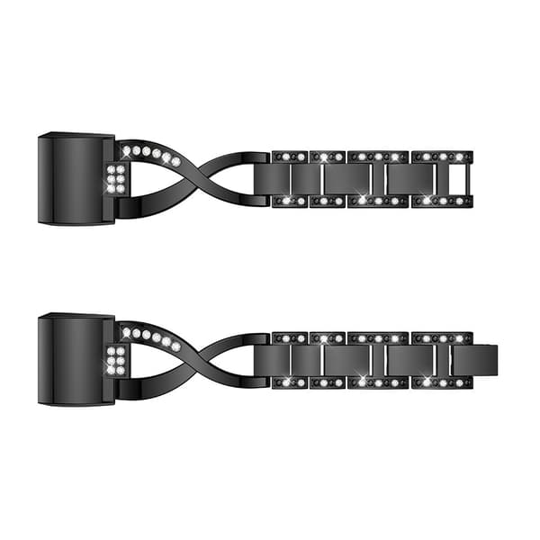Rhinestone Kristallarmband Fitbit Charge 2 Svart
