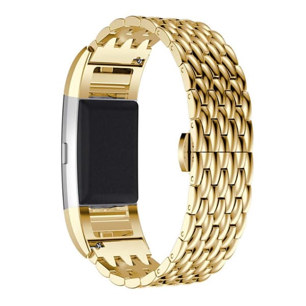 Metallarmband i Fjärilsspänne Fitbit Charge 2 Guld