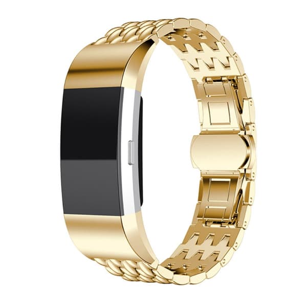 Metallarmband i Fjärilsspänne Fitbit Charge 2 Guld