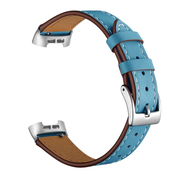 Äkta Läderarmband Fitbit Charge 3/4 Blå