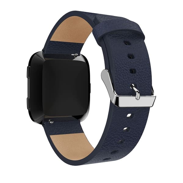 Läderarmband Fitbit Versa/Versa 2 Blå