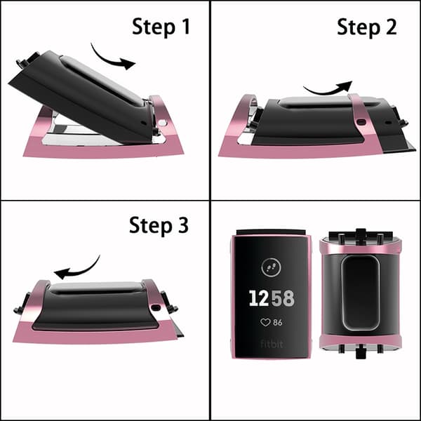Heltäckande TPU Skal Fitbit Charge 3/4 Rosa