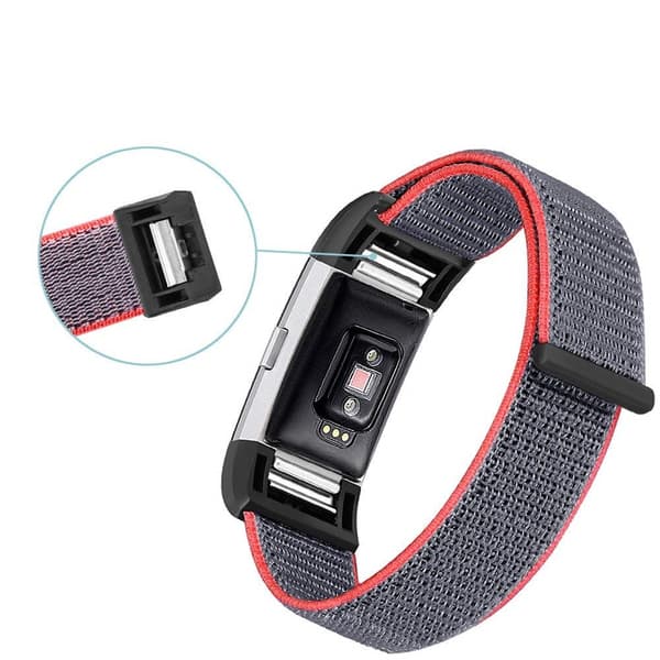 Nylonarmband Fitbit Charge 3/4 Röd