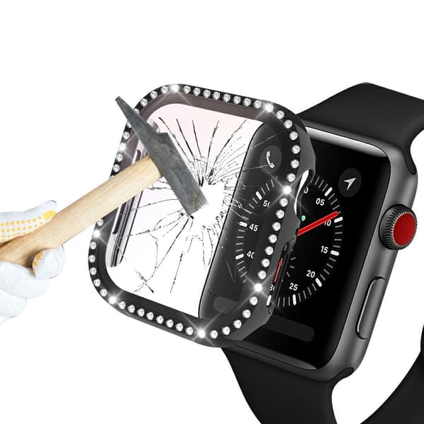 Apple Watch 42mm Skal och Skärmskydd Härdat Glas Svart
