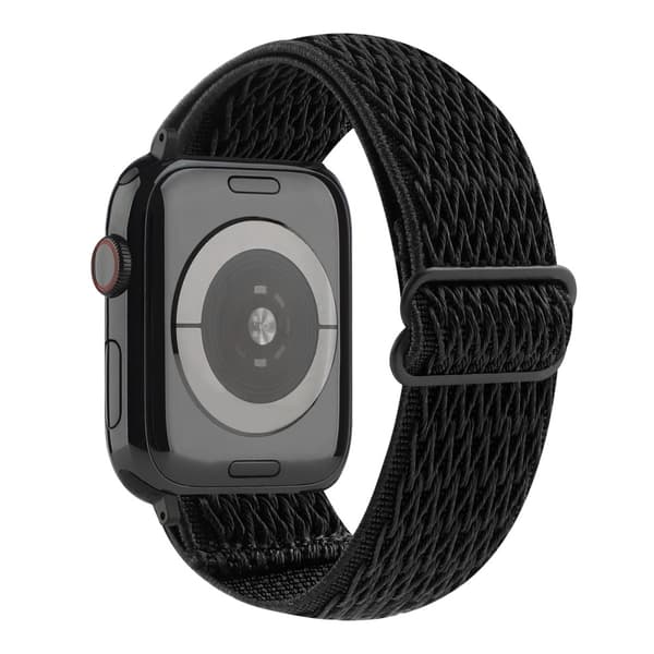 Vävd Nylonarmband Apple Watch 42/44/45/49 mm Svart