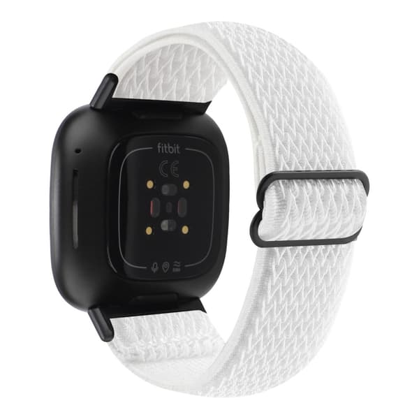 Vävd Nylonarmband Fitbit Versa 3/Sense Vit