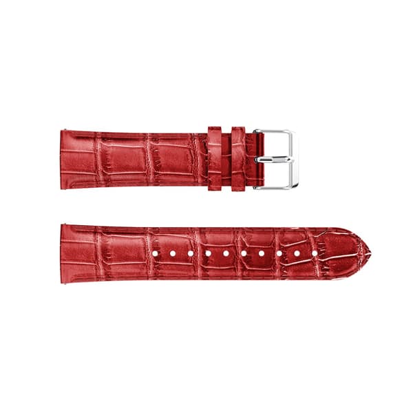Läderarmband Krokodil Samsung Galaxy Watch Active Röd