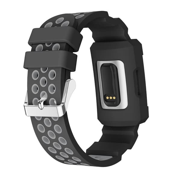 Stöttåligt Sportarmband Fitbit Charge 3/4 Svart/Grå