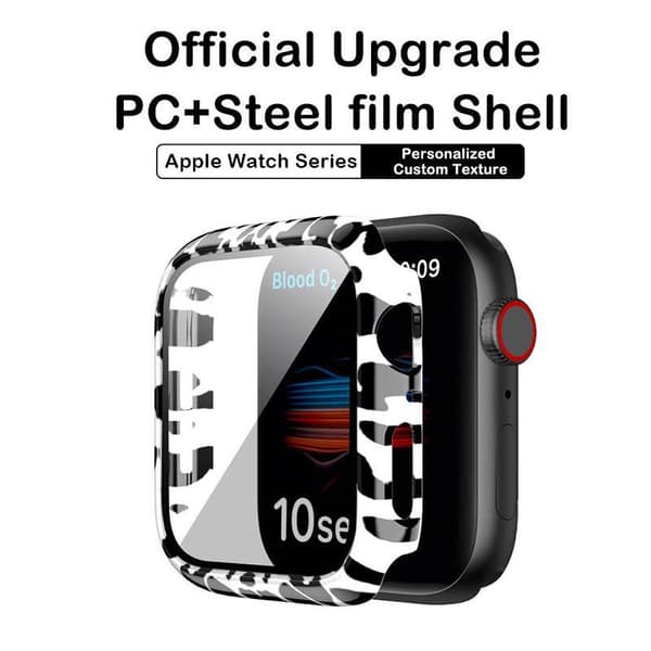 Heltäckande Skal till Apple Watch 4/5/6/SE Härdat glas 44mm COW