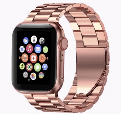 Apple Watch 42 / 44 mm Metallarmband Rosé