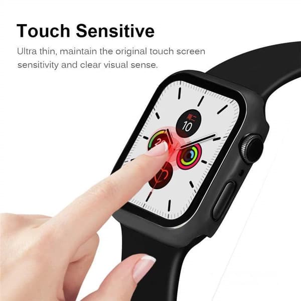 Heltäckande Skal till Apple Watch 1/2/3 Härdat glas 38mm TRANSPARENT