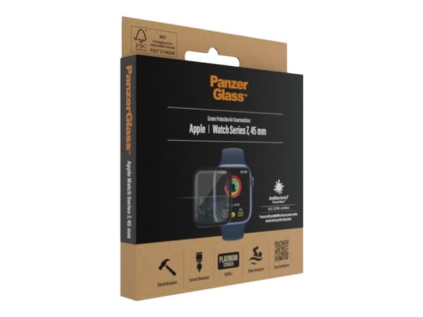 PanzerGlass - Skärmskydd för smart klocka - glas - ramfärg svart - för Apple Watch Hermès Series 9, Series 10, Series 8, Series 9, Ultra, Ultra 2