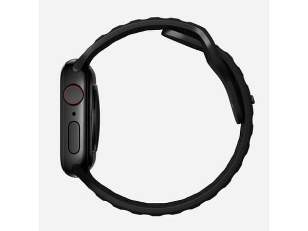 Nomad Sport Strap, Band, Sportklocka, Svart, Apple, Apple Watch Series 7, 6, SE, and all previous versions of Apple Watch, Gjuten aluminium, Gummi