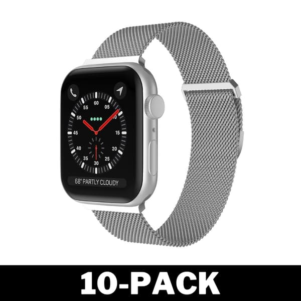 Apple Watch 42/44 mm Milanese Loop Metal Armbånd Sølv